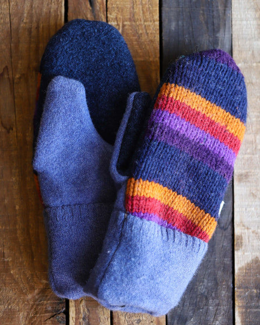Mittens -LARGE - Blue/Purple/Orange/Red/Navy