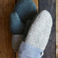 Mittens - SMALL - Tan/Grey/Green with Button