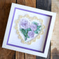 Purple Flower Quilled Art Piece