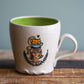 White Mug with Cat Lady
