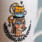 White Mug with Cat Lady