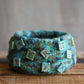"Wooly Word Play" Blue Felted Bowl