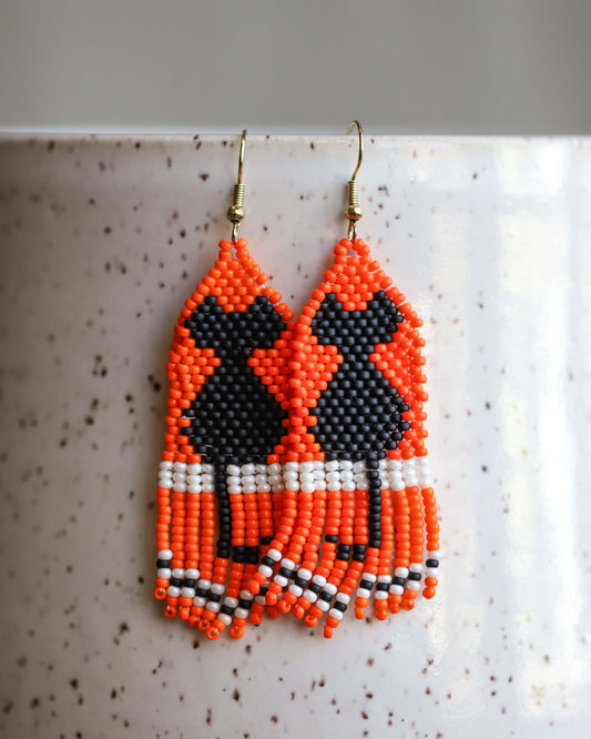 Black Cat On a Ledge Earrings