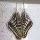 Black and White Wing Earrings