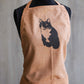 Kitten Apron in Light Orange