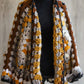 Crocheted Cardigan- Cream & Brown