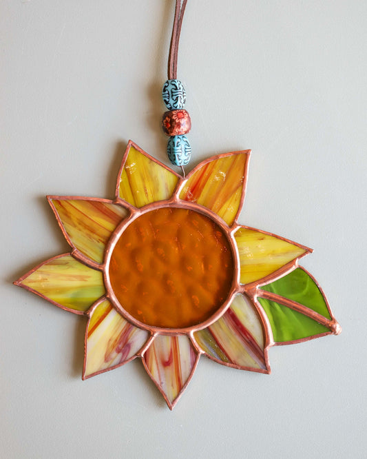 Stained Glass Sunflower
