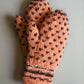 Orange & Charcoal Thrummed Mittens