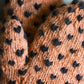 Orange & Charcoal Thrummed Mittens