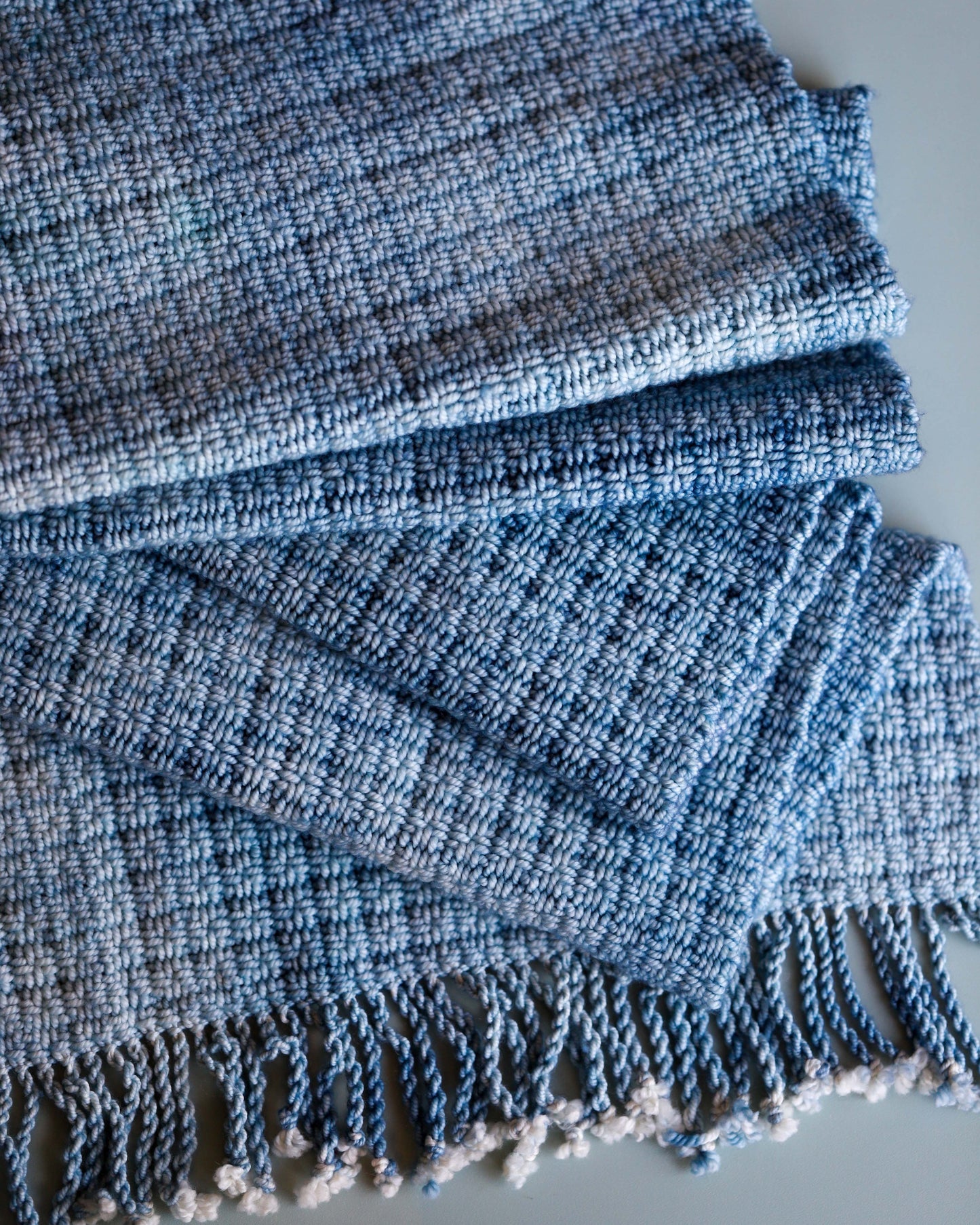 Handwoven Shawl - Blue