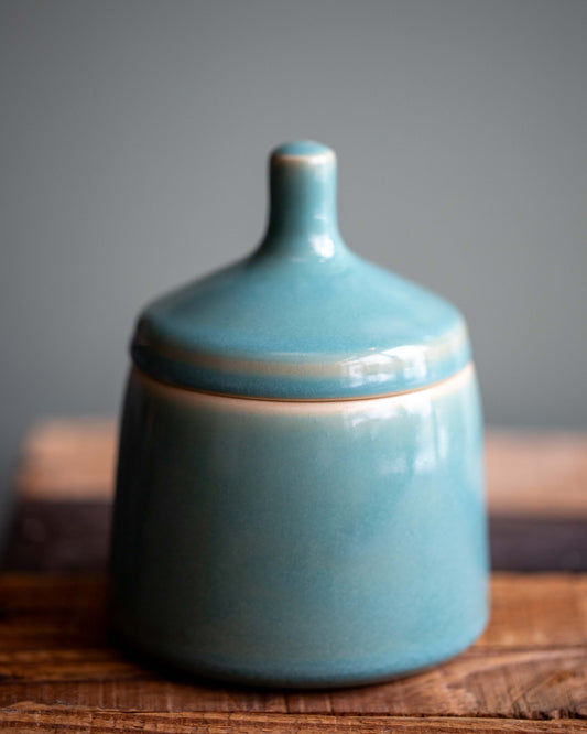 Small Lidded Jar- Turquoise