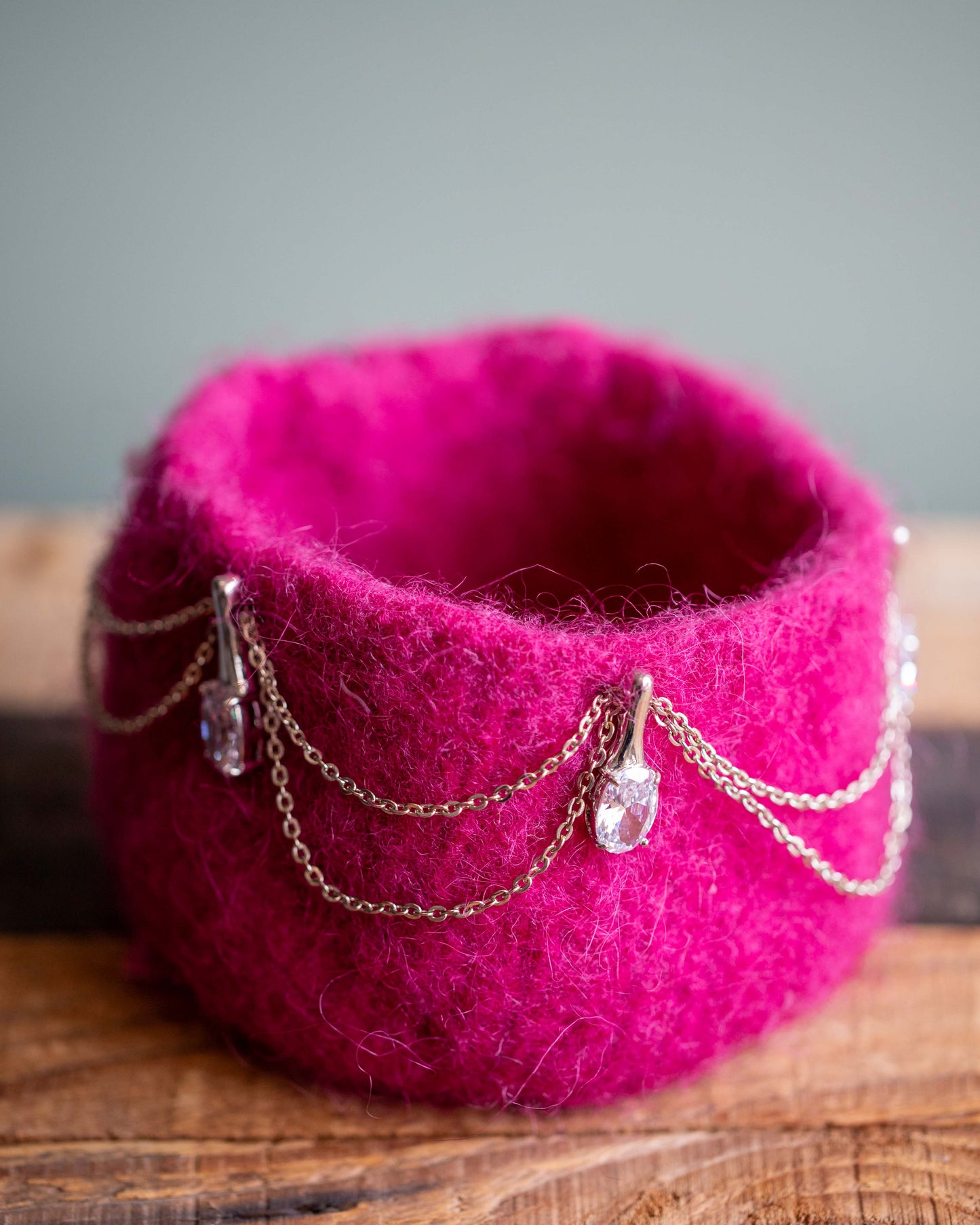 "The Kellie" Pink Felted Bowl
