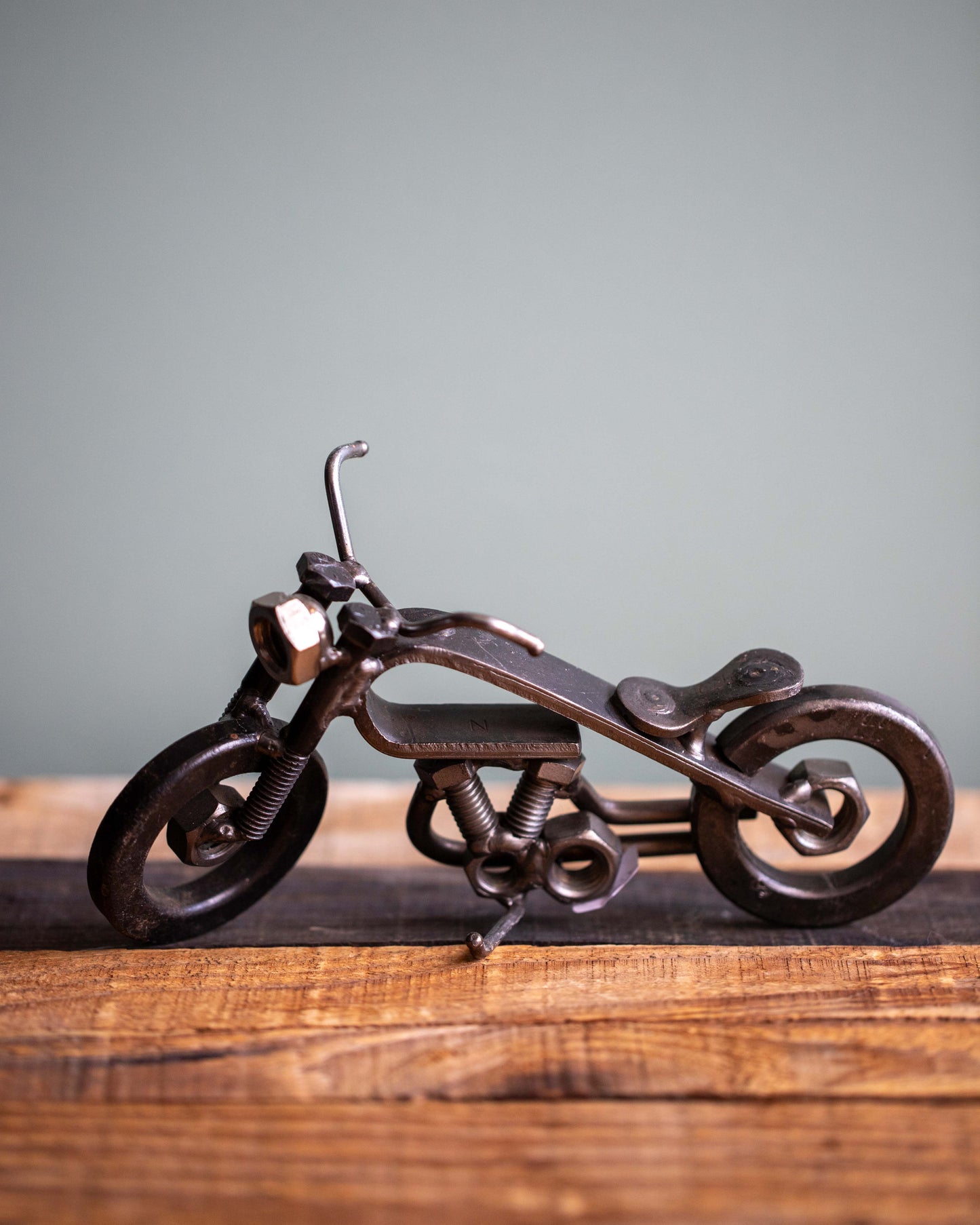 Metal Motorcycle Sculpture
