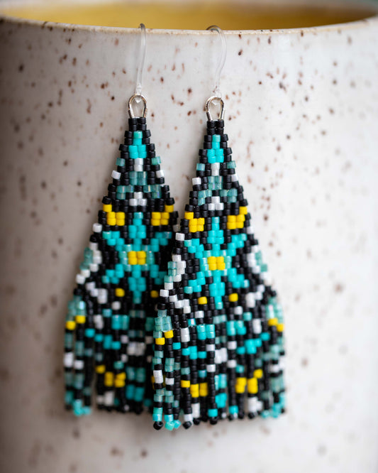 Lily Fringe Beaded Earrings