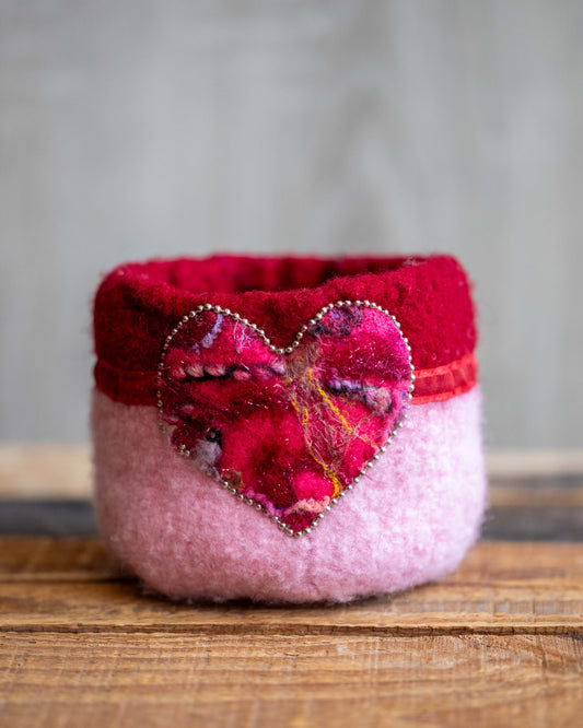 Valentine's Heart Felted Bowl