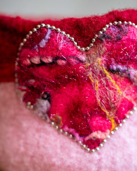 Valentine's Heart Felted Bowl