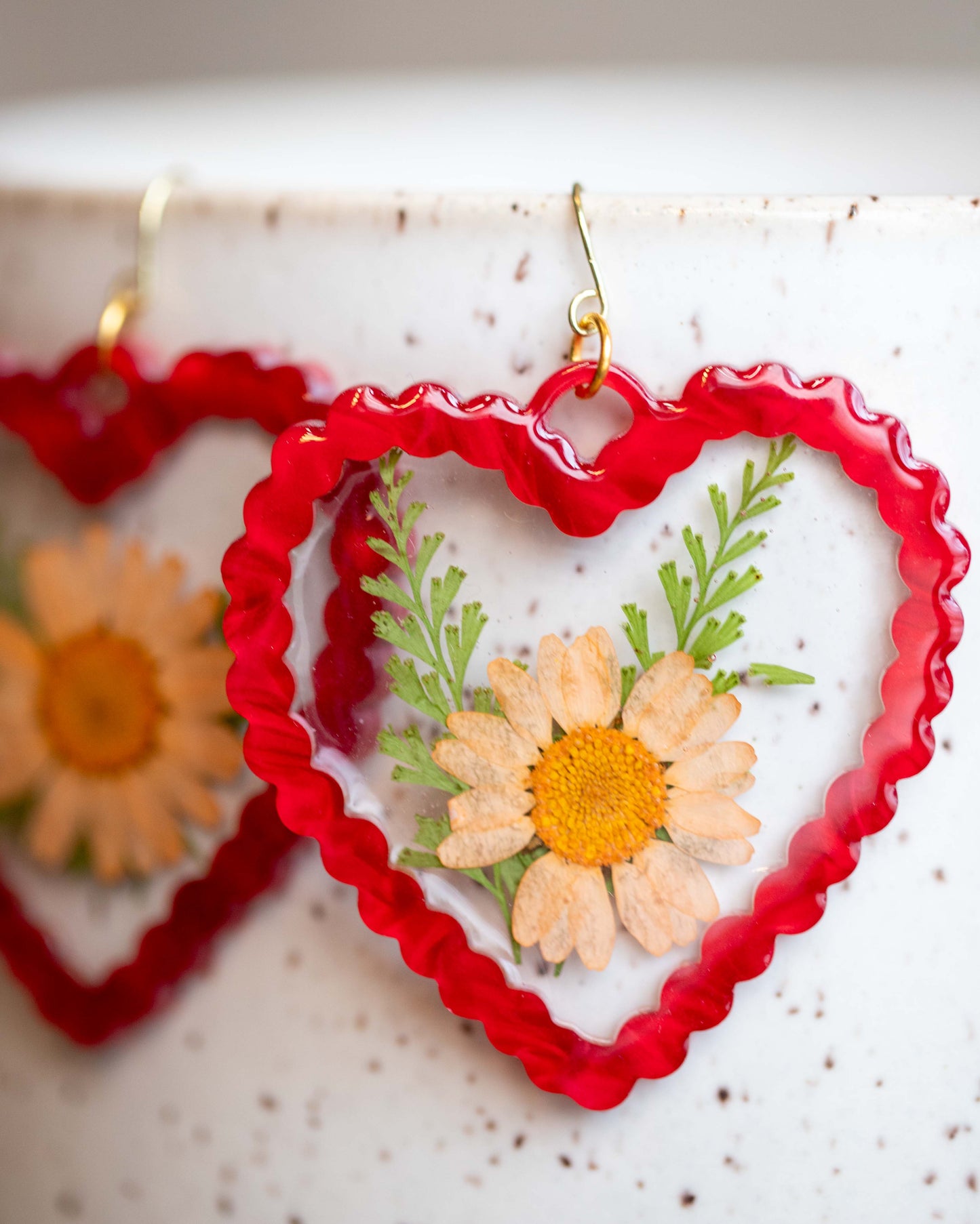Flower Heart XL Earrings