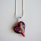 Shimmery Glass Heart Pendant