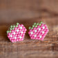 Beaded Strawberry Studs