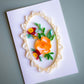 Orange Floral Bouquet Quilled Greeting Card