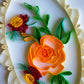 Orange Floral Bouquet Quilled Greeting Card