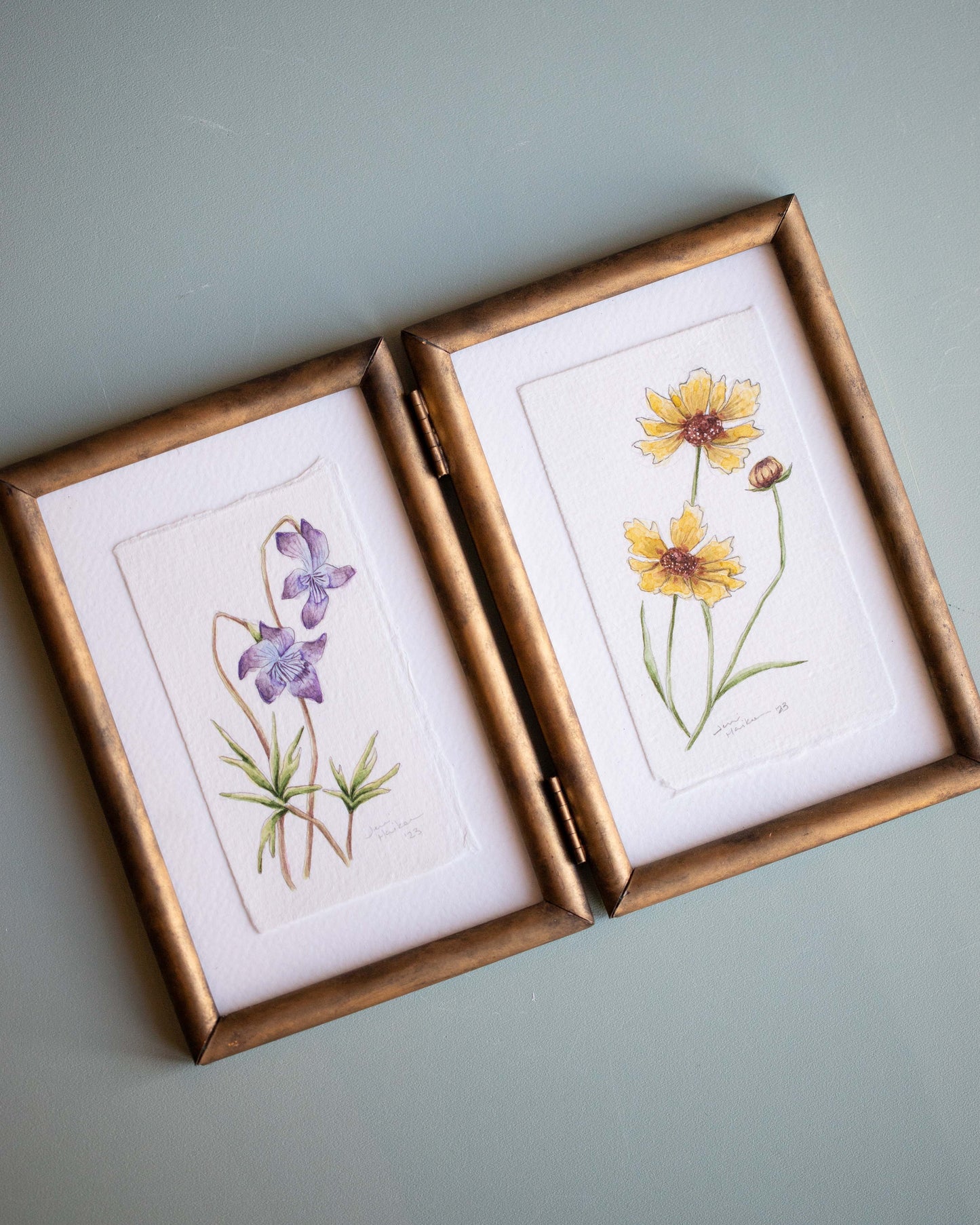 Violet & Tickseed Painting