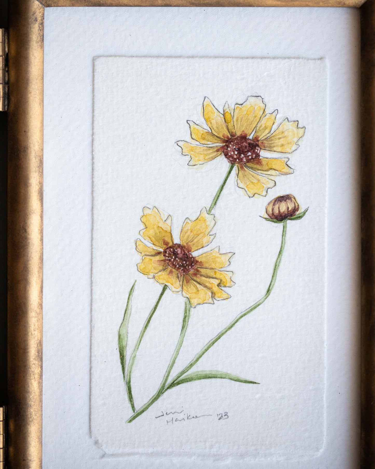 Violet & Tickseed Painting