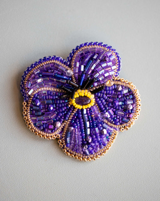 Purple Pansy Brooch