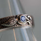 Sapphire Ring with Leaf Detail