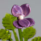 Single Purple Violet Glass Sculpture