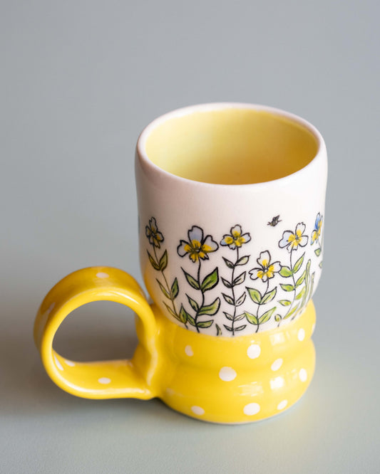 Yellow Flower Small Cup