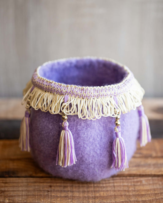Lilac Splendor Felted Bowl
