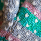 Thrummed Mittens - Teal & Pink