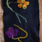 Black Nuno Felted Floral Scarf