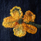 Black Nuno Felted Floral Scarf