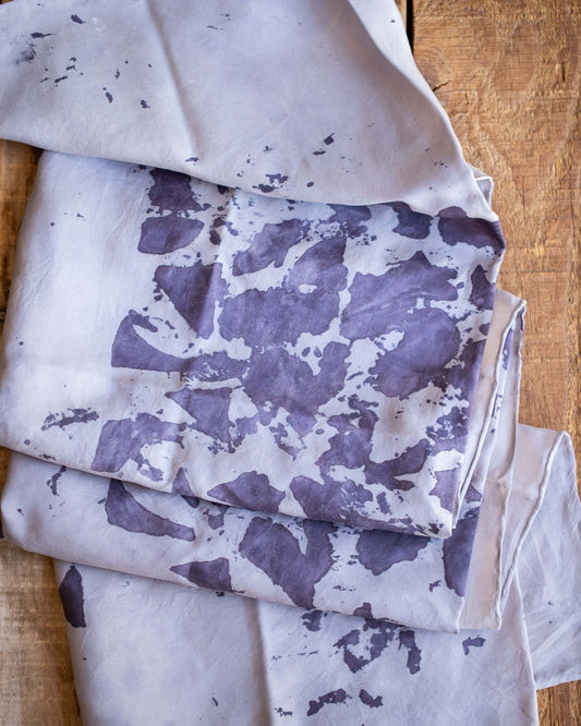 'Bits and Pieces' Purple Silk Scarf