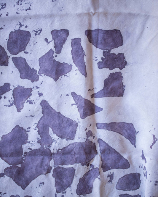 'Bits and Pieces' Purple Silk Scarf