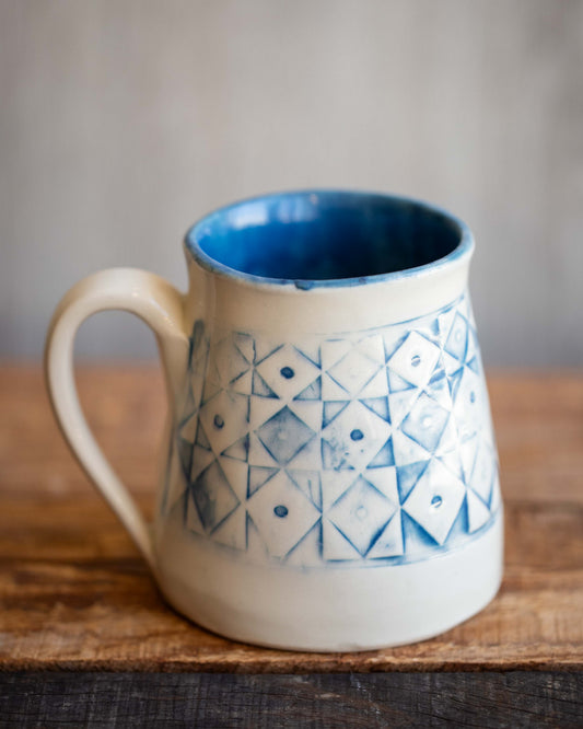 FB Mug - Quilt Blue