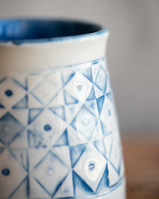 FB Mug - Quilt Blue