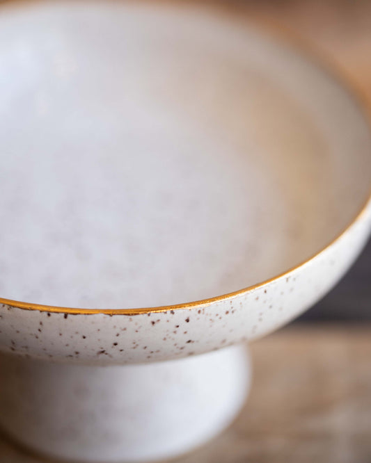 Gold Rimmed Footed Dish