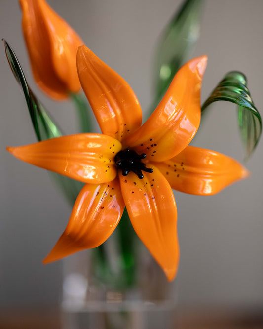 Glass Prairie Lily Sculpture