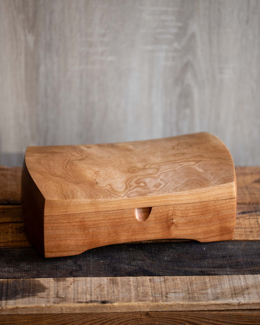 Large Cherry Wood Keepsake Box