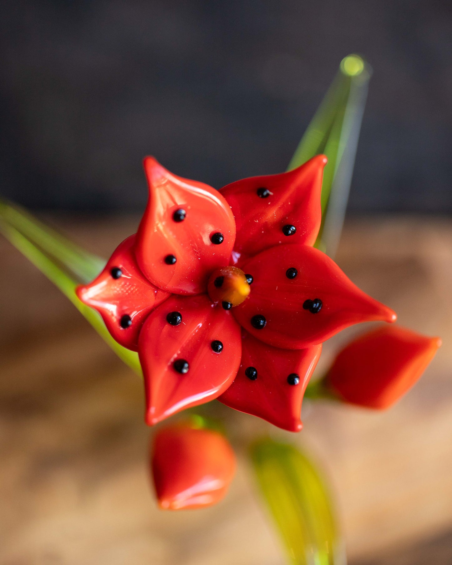 Glass Lily Sculpture