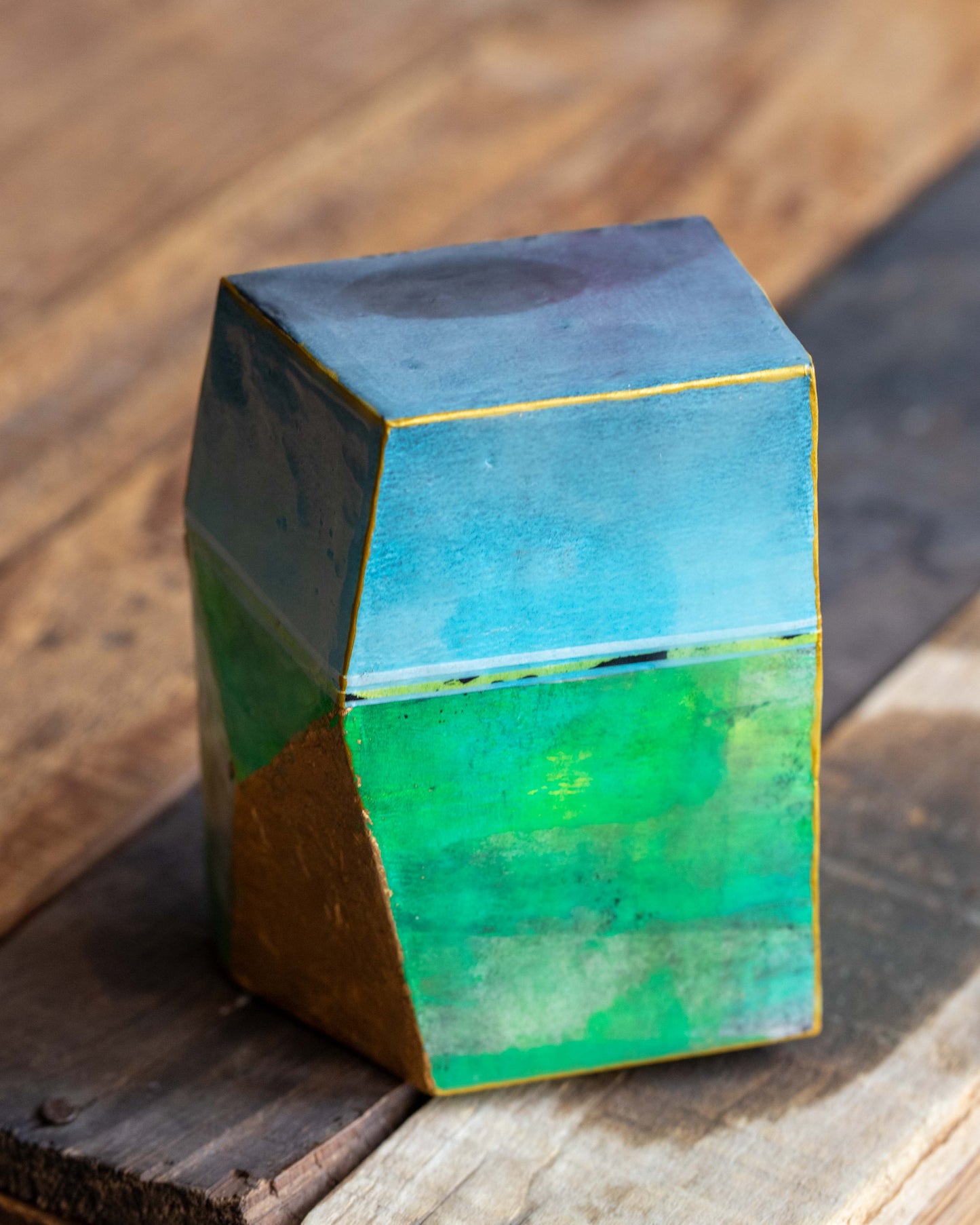Prairie Facet Sculpture - Spring Green
