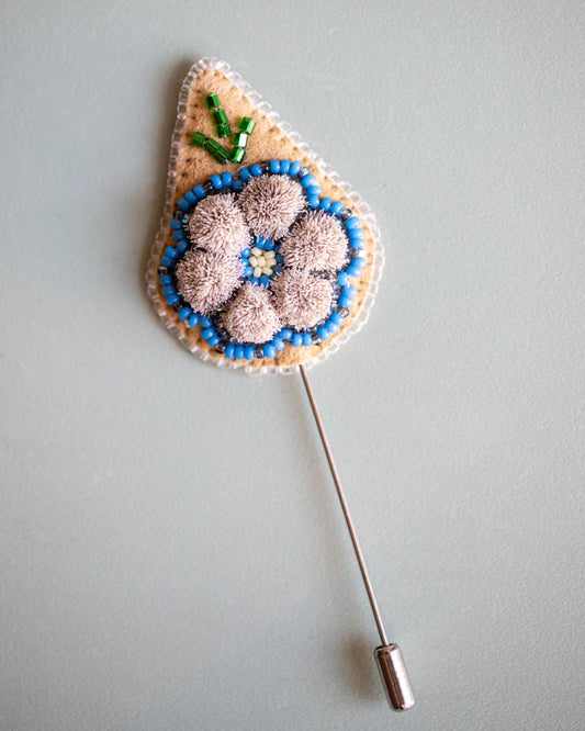 Botanical Beaded Bag Charm Pin