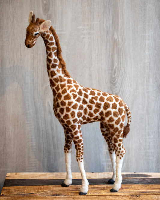 Felted Giraffe Figurine