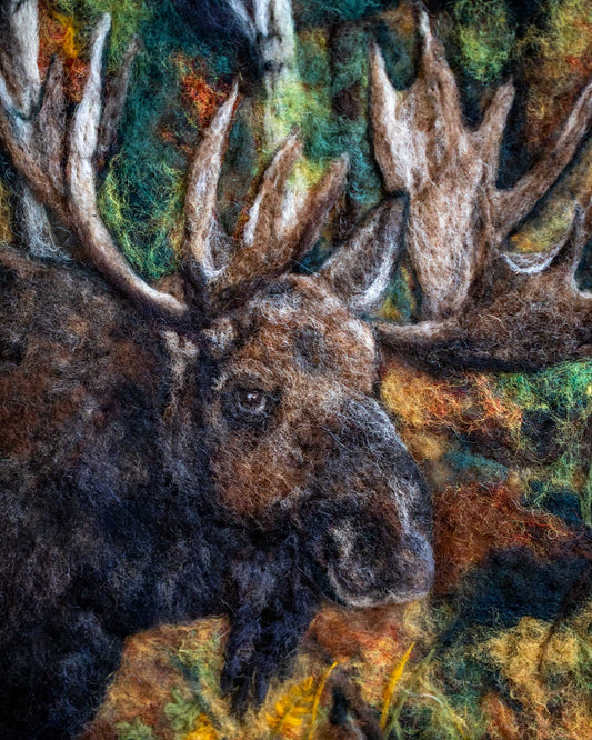 Felted Moose Picture