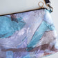 Blue Purse with Rainbow Heart Zipper