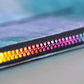 Blue Purse with Rainbow Heart Zipper