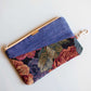Zip & Clip Denim & Brocade Pouch